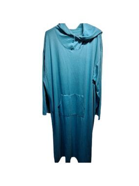 Comfort Code Teal Blue Hoodie Long Sleeve Nightgown 3X